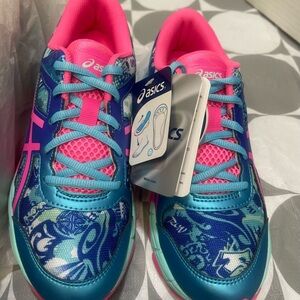 ASICS Kids' Vibrant Blue and Pink Sneakers